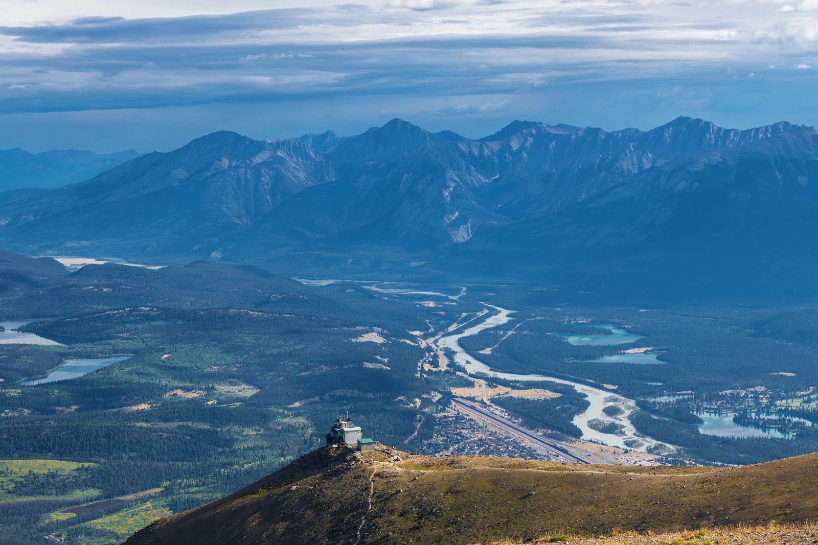 Birds Eye View of Jasper From Top of Sky Tram - Best places to visit in Jasper National Park