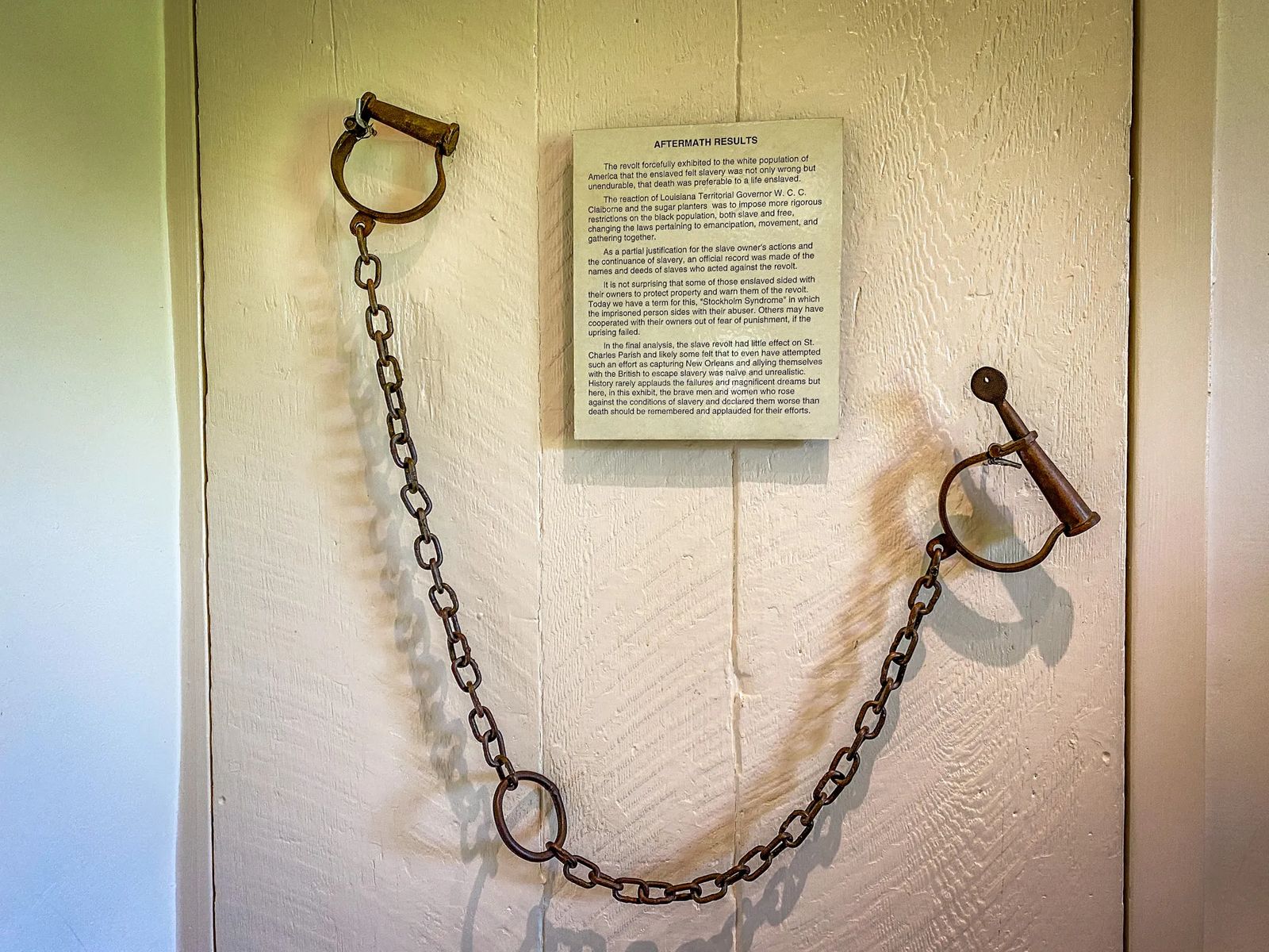 Slave Chains at Destrehan Plantation