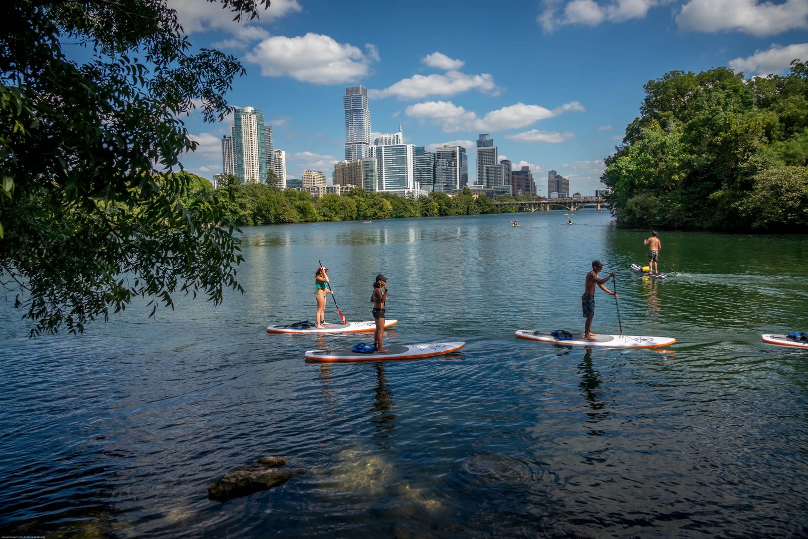 Austin Skyline and SUP - Unique things to do in Austin Texas - Culture Trekking - #AustinTexas #uniquethingstodoinaustin #Keepaustinweird