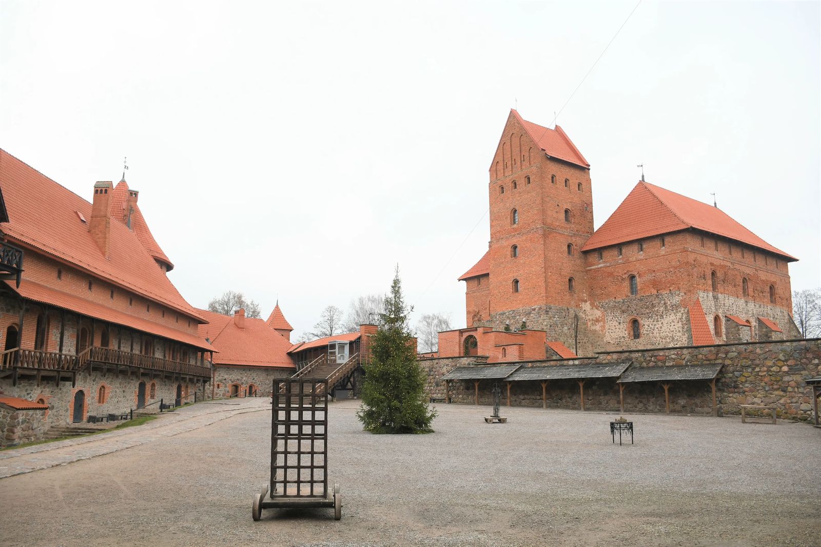 Inside Trakai Castle in Lithuania