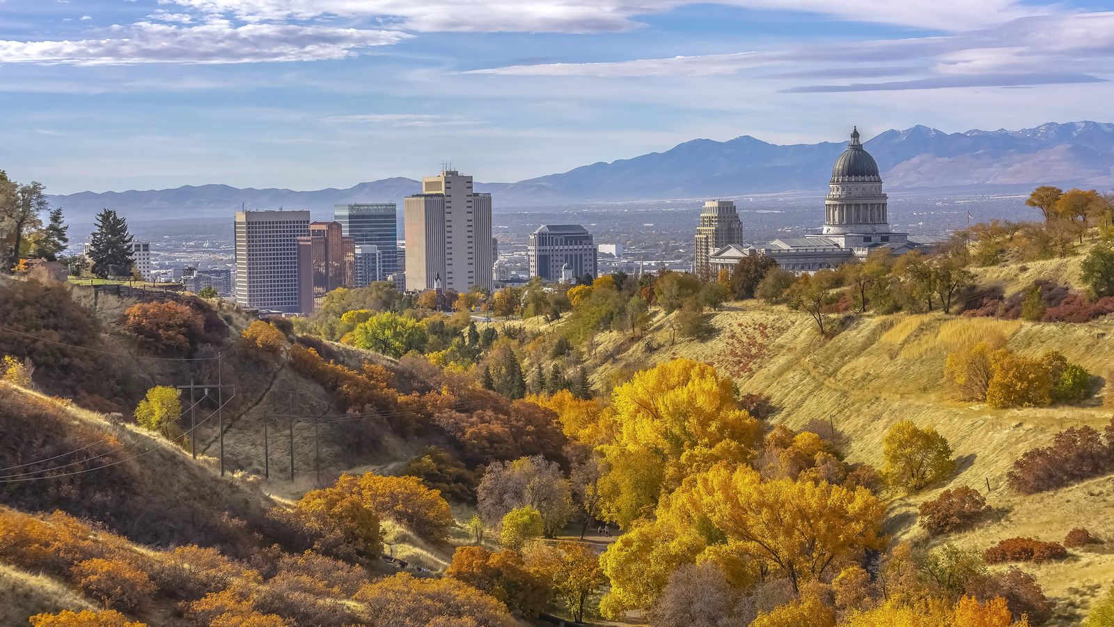 Fall colors near utah state capitol