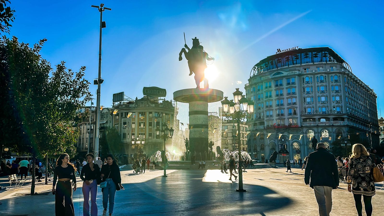 Macedonia square - One Day in Skopje