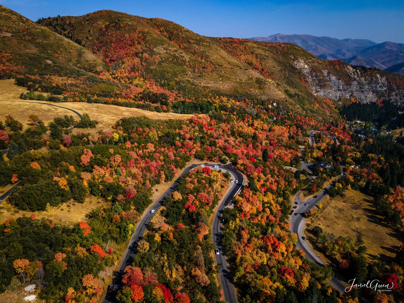 Provo Canyon Road with beautiful fall colors