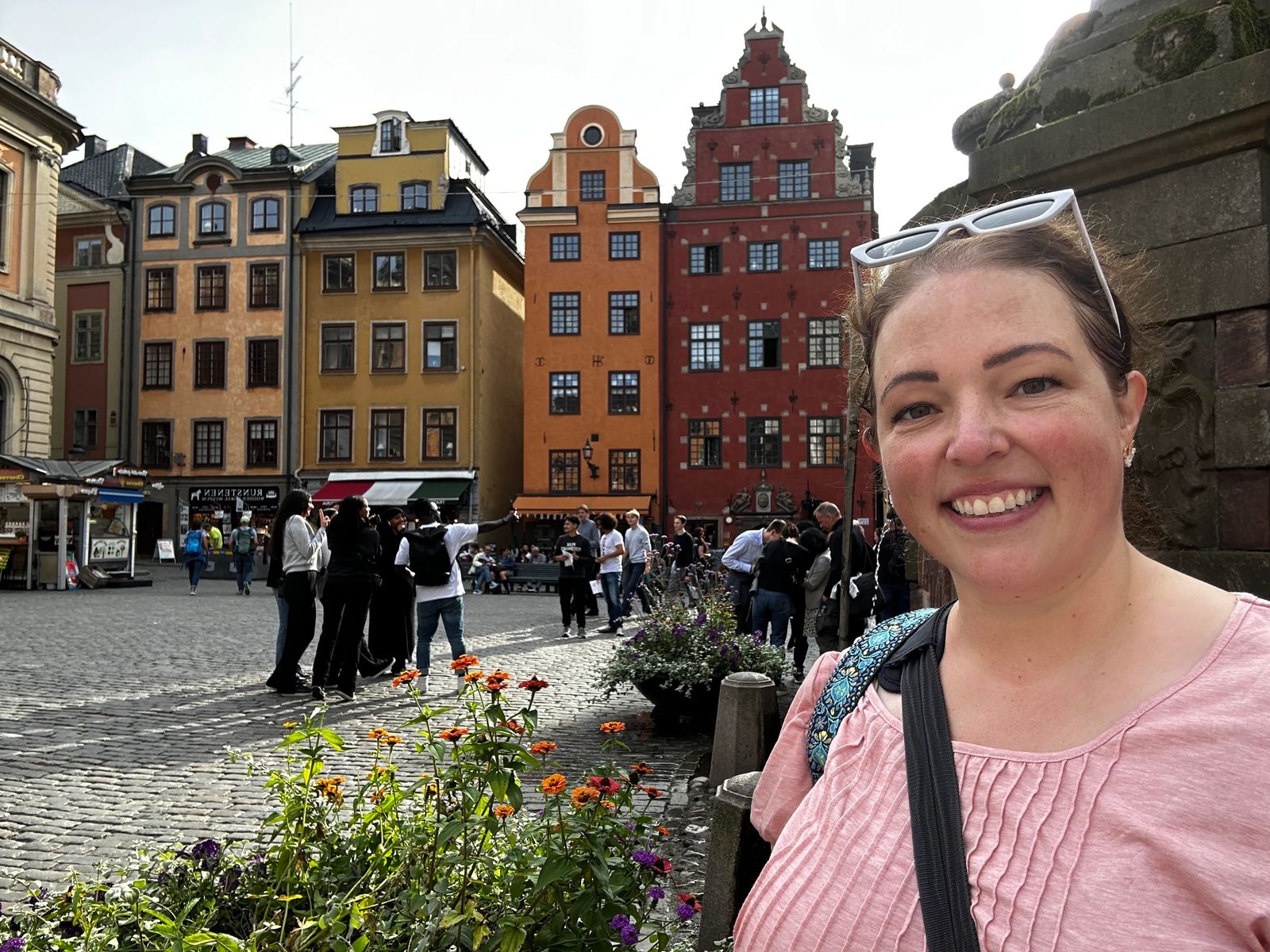 Old town sweden with colorful houses