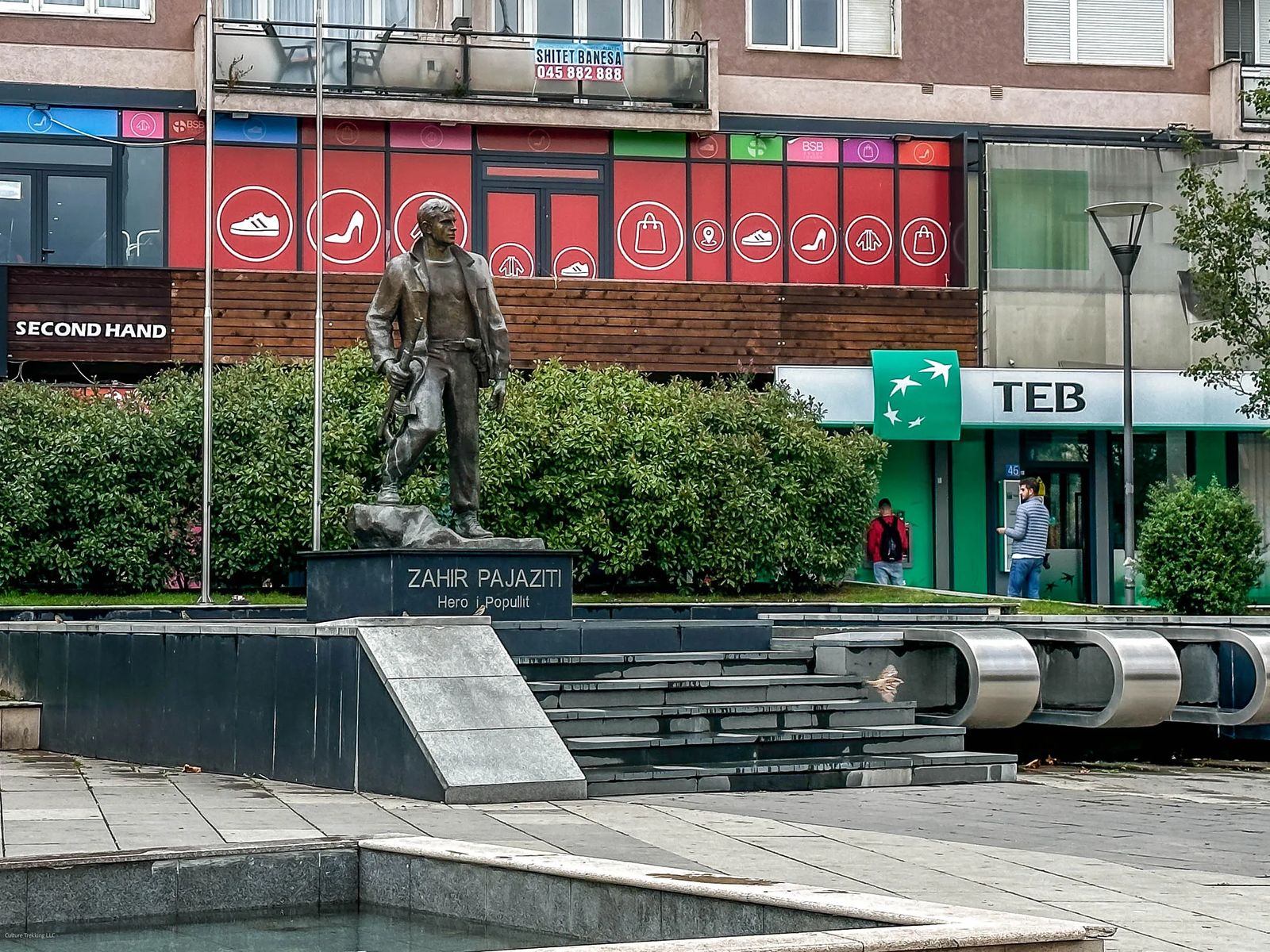 Zahir Pajaziti Statue in Pristina Kosovo