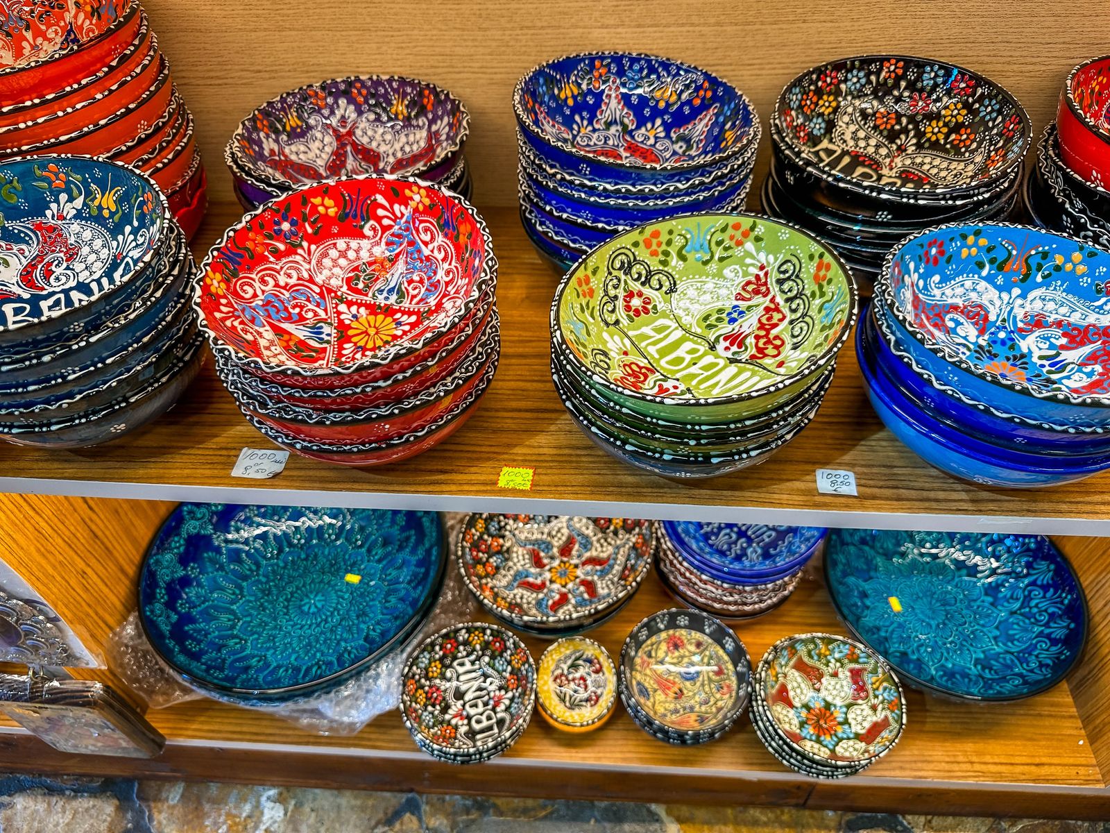 hand painted ceramic Albanian bowls