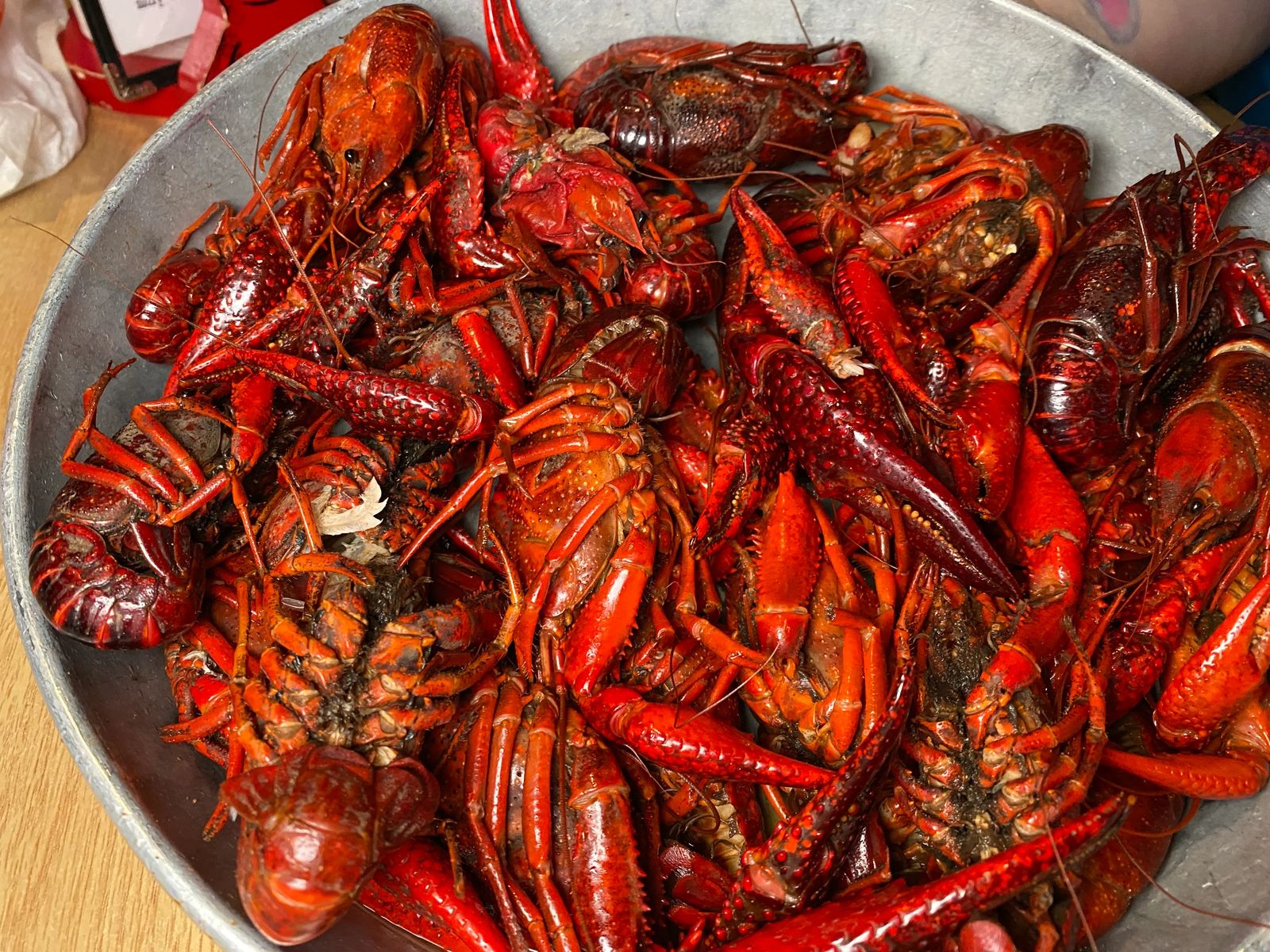 Pot of crawfish 