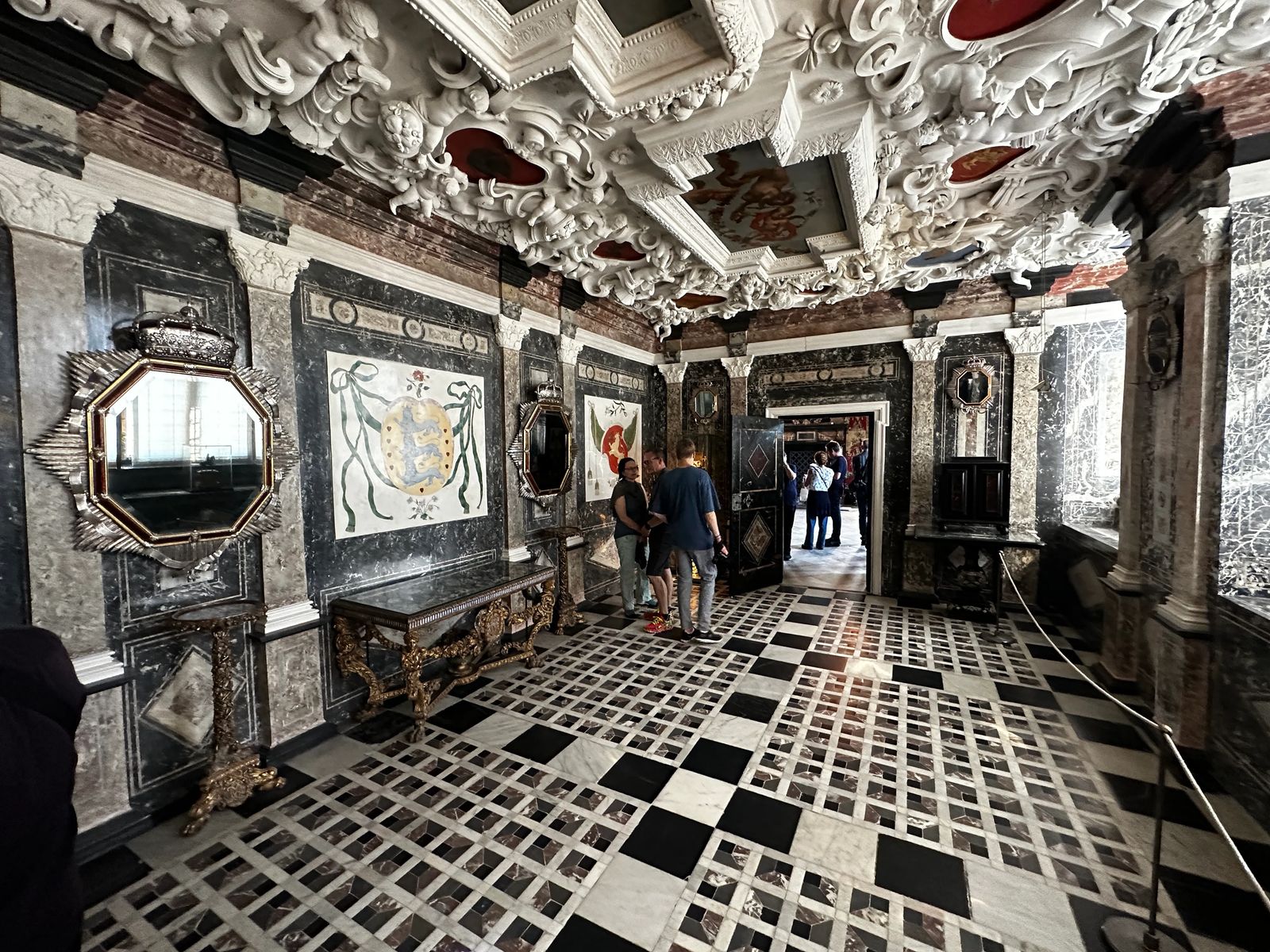 Marble Room inside Rosenborg Castle - unique things to see in Copenhagen