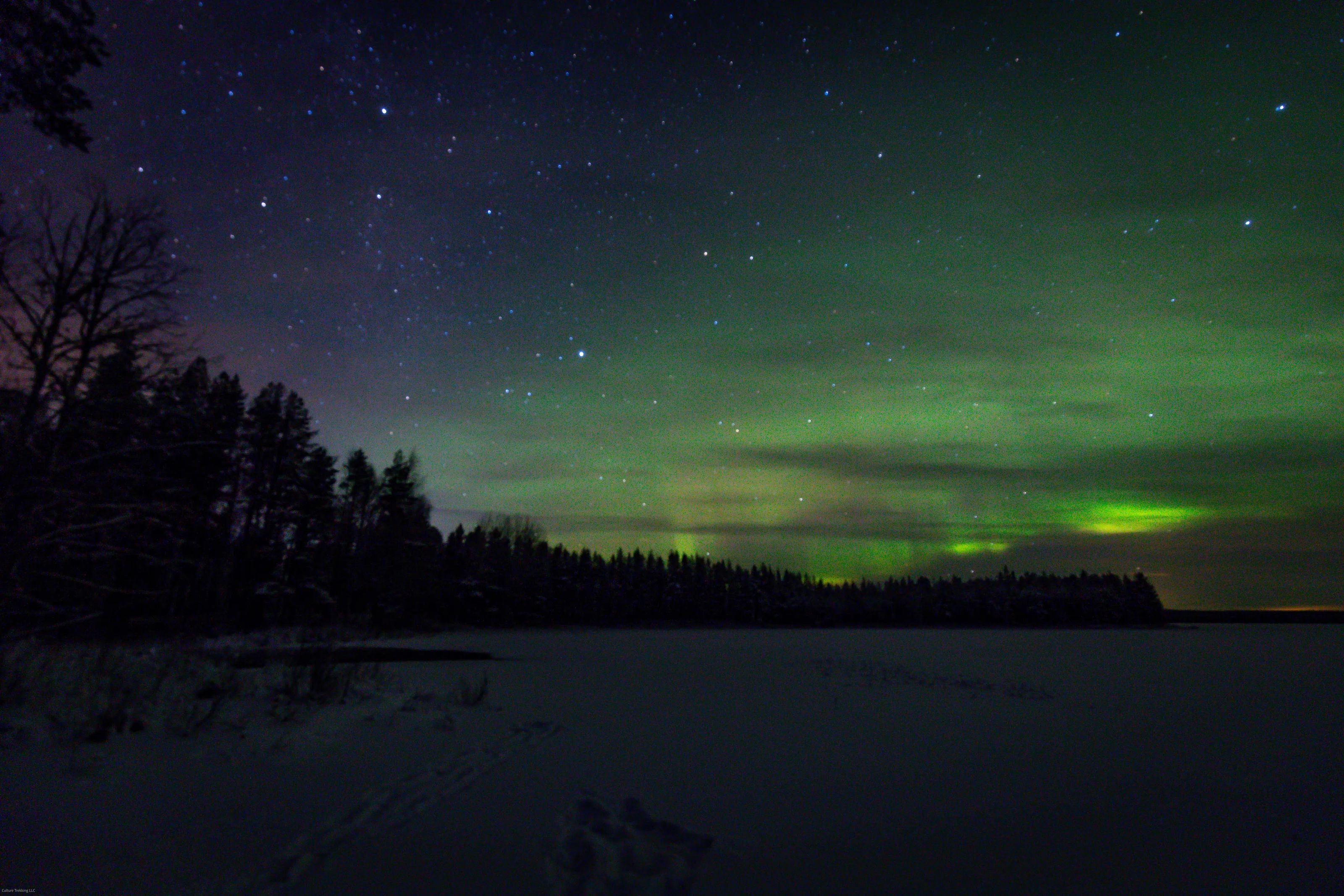 Northern Lights In Rovaniemi Finland