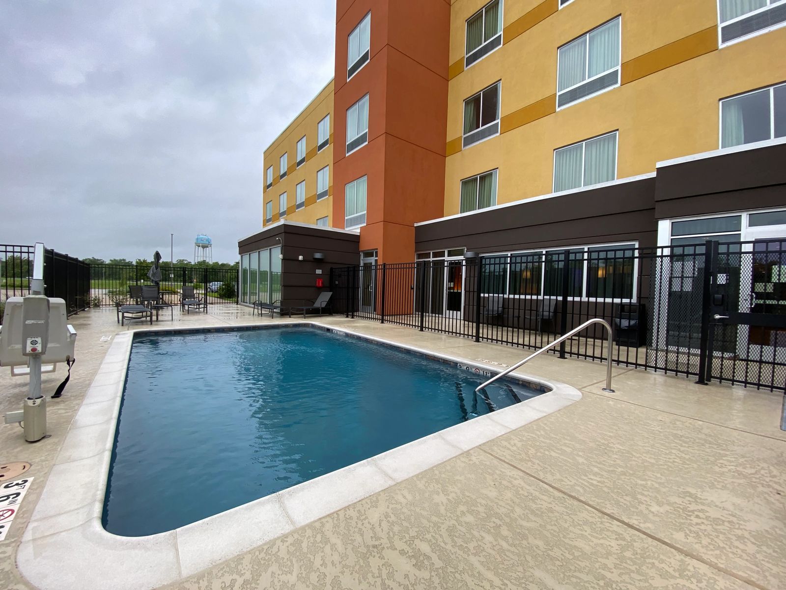 pool at fairfield inn with wheelchair lift