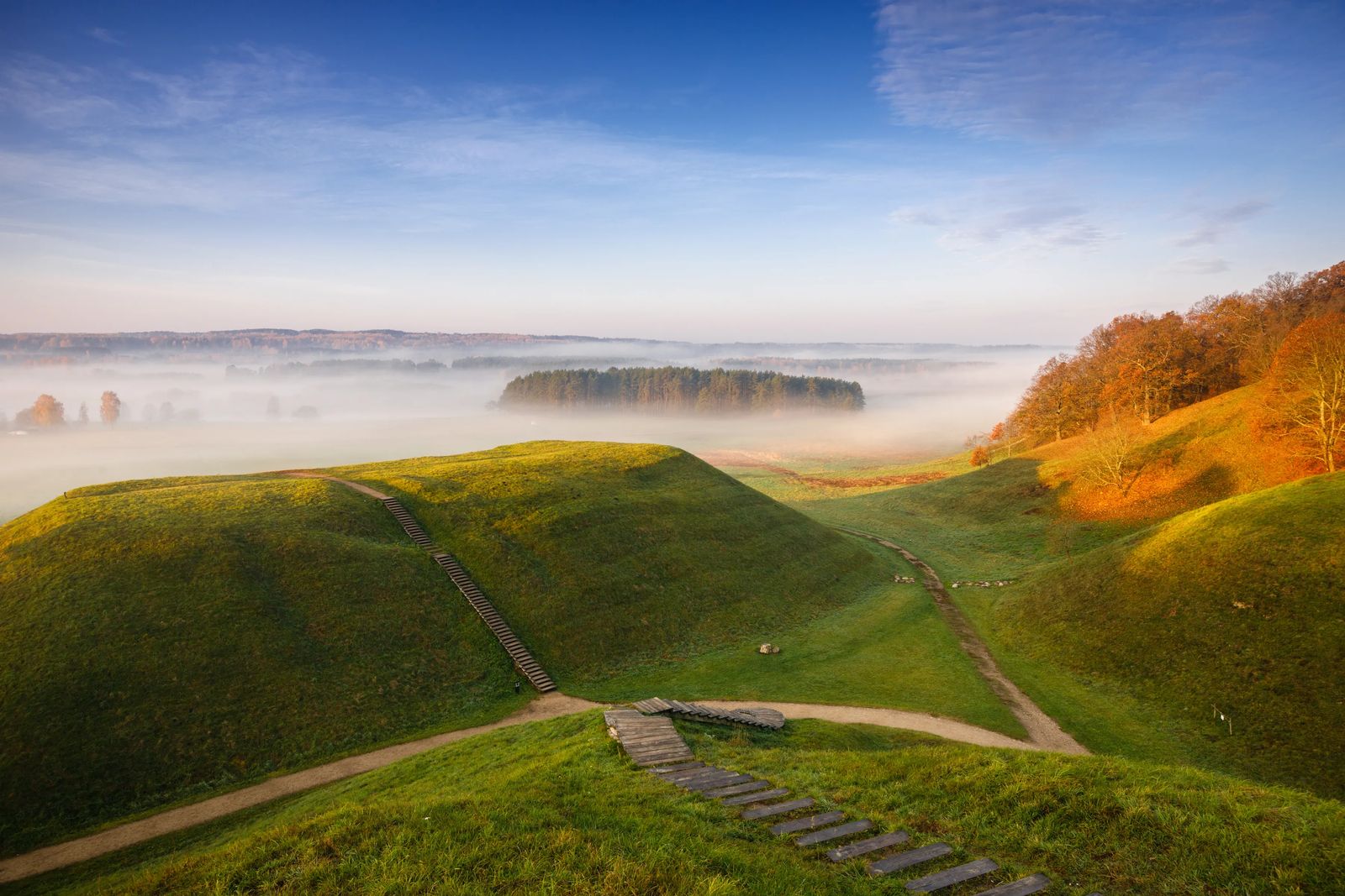 Hill mounds in Lithuania at Kernave