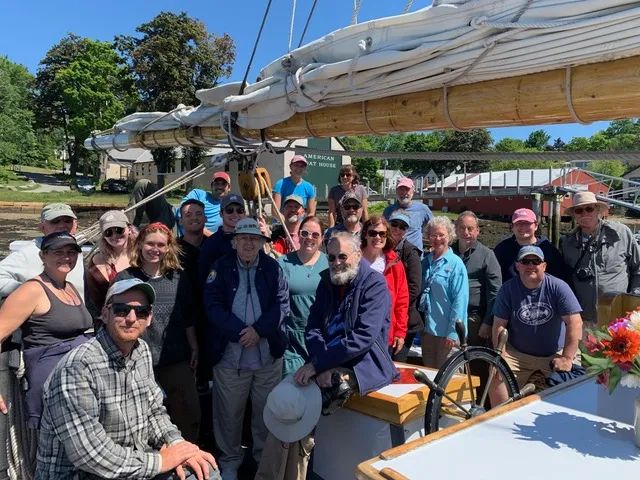 Passengers on board the Lewis R French Schooner ship