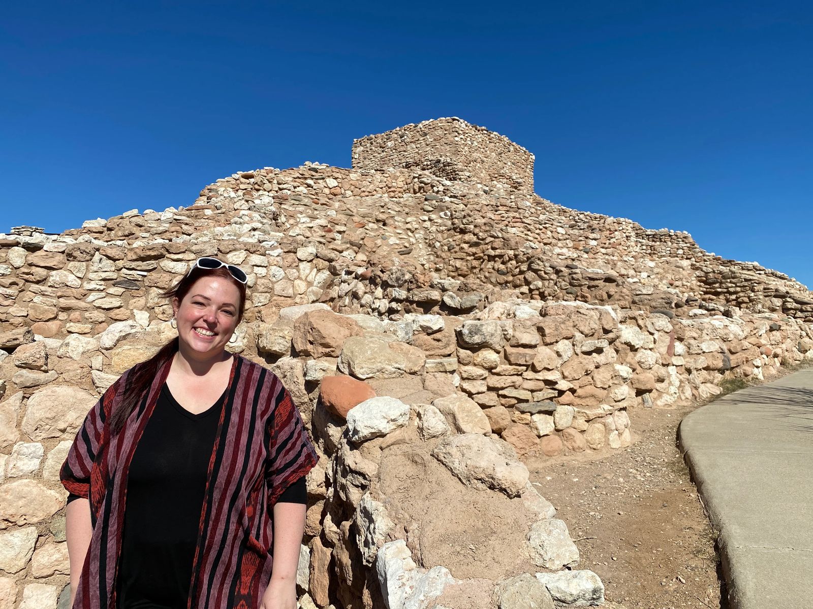 Janiel Standing in front of ruins - Things to do in Sedona